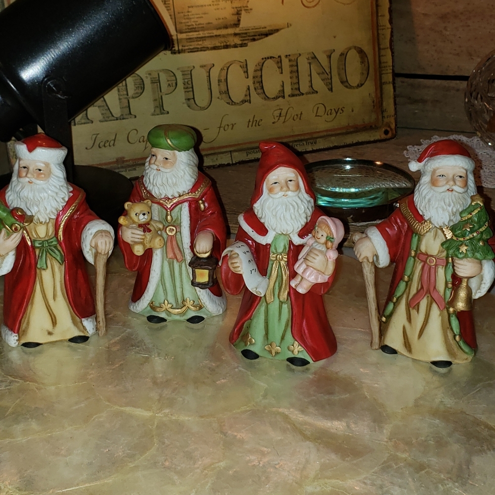 🆕️Homco | Four Porcelain Santa's